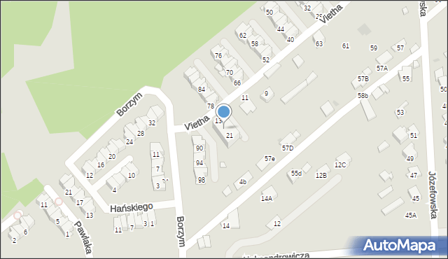 Radom, Vietha Konrada, 17, mapa Radomia