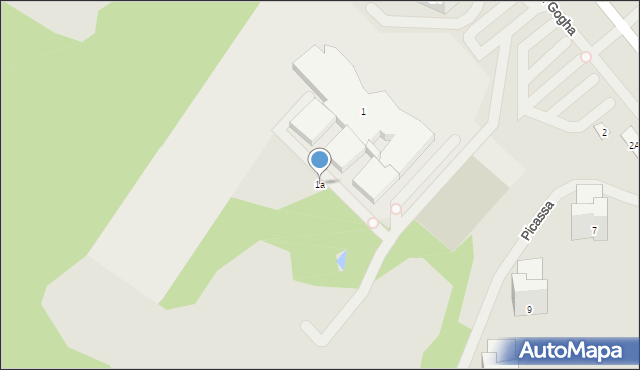 Warszawa, Vincenta van Gogha, 1a, mapa Warszawy