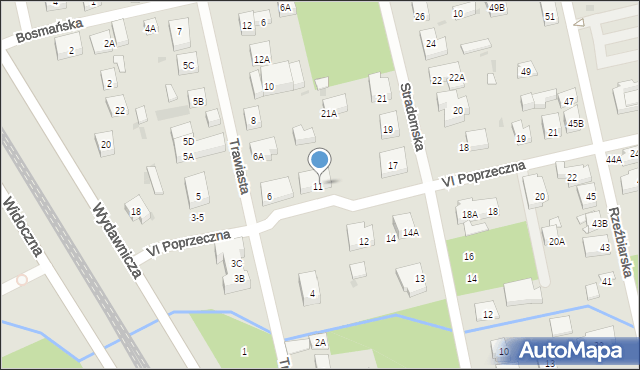 Warszawa, VI Poprzeczna, 7, mapa Warszawy