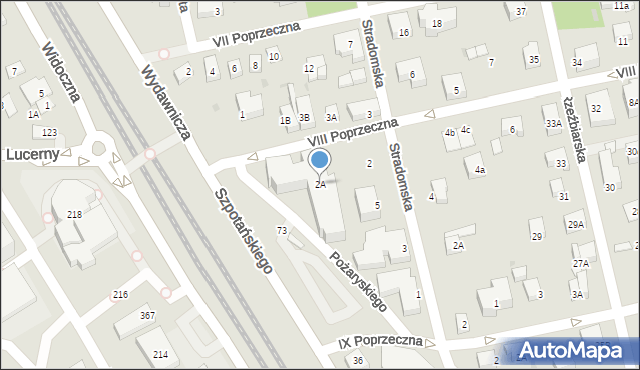 Warszawa, VIII Poprzeczna, 2A, mapa Warszawy