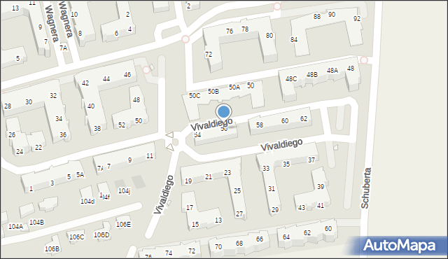 Wrocław, Vivaldiego Antonio, 56, mapa Wrocławia