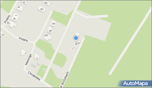 Warszawa, W Brzózkach, 19, mapa Warszawy