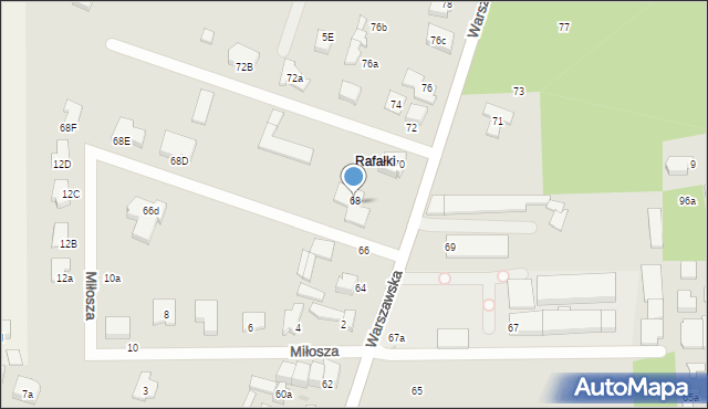 Aleksandrów Łódzki, Warszawska, 68a, mapa Aleksandrów Łódzki