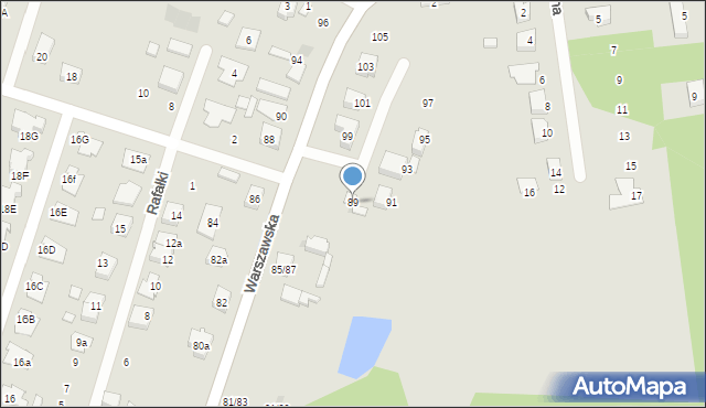 Aleksandrów Łódzki, Warszawska, 89, mapa Aleksandrów Łódzki
