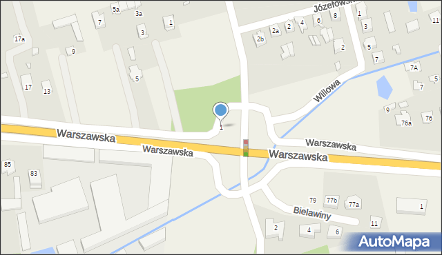 Aleksandrówka, Warszawska, 1, mapa Aleksandrówka