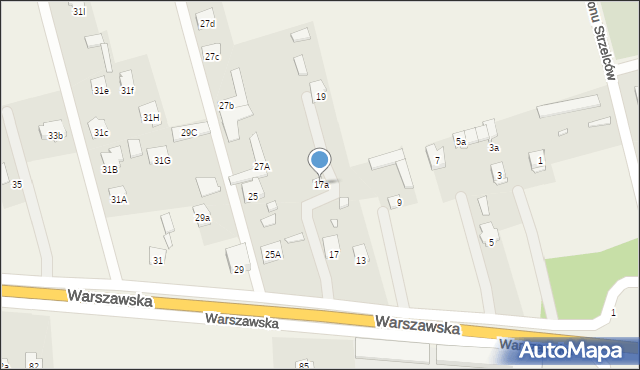 Aleksandrówka, Warszawska, 17a, mapa Aleksandrówka