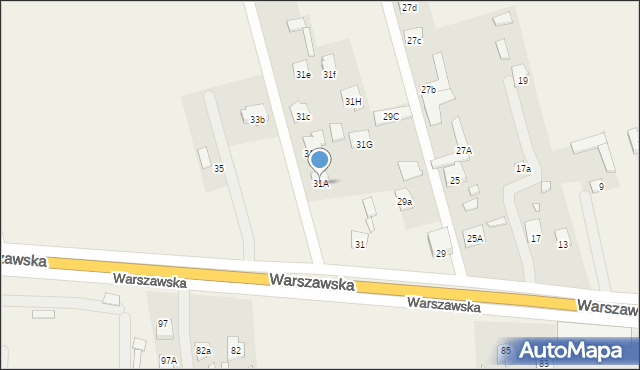 Aleksandrówka, Warszawska, 31A, mapa Aleksandrówka