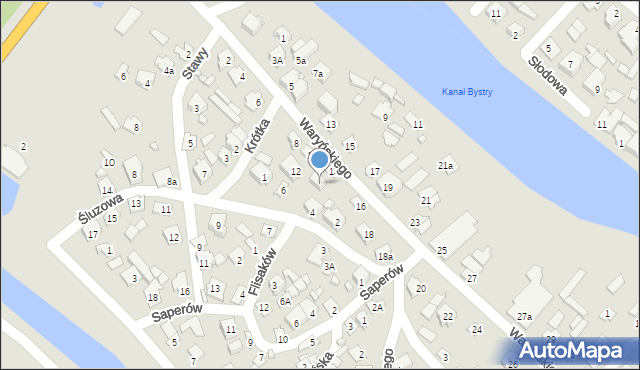 Augustów, Waryńskiego Ludwika, 14a, mapa Augustów