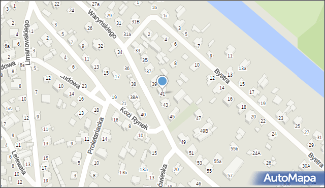 Augustów, Waryńskiego Ludwika, 41, mapa Augustów