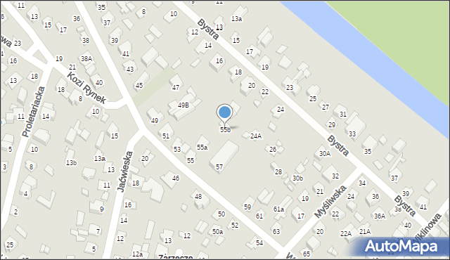 Augustów, Waryńskiego Ludwika, 55b, mapa Augustów
