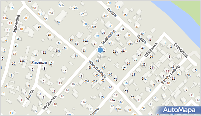 Augustów, Waryńskiego Ludwika, 65A, mapa Augustów