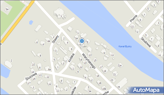 Augustów, Waryńskiego Ludwika, 7, mapa Augustów