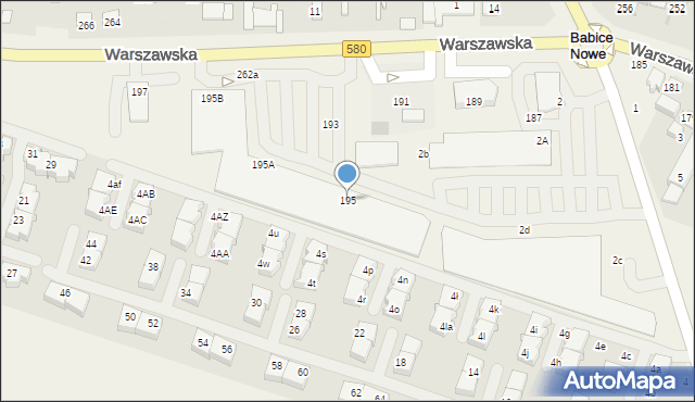 Babice Nowe, Warszawska, 195, mapa Babice Nowe