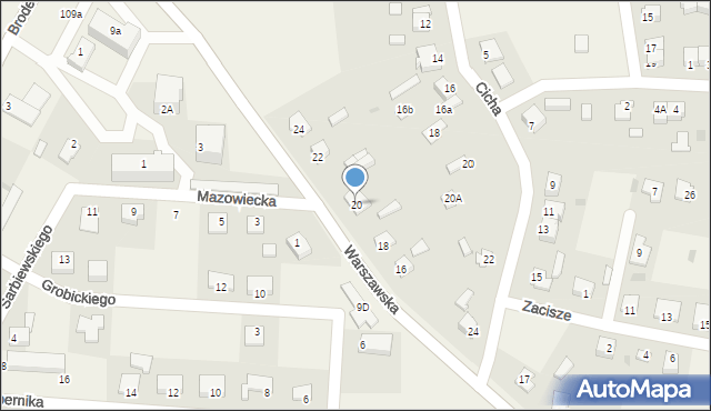 Baboszewo, Warszawska, 20, mapa Baboszewo
