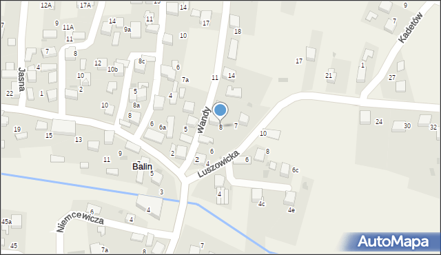 Balin, Wandy, 8, mapa Balin