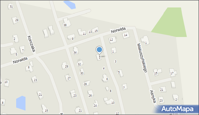 Barczewo, Wańkowicza Melchiora, 2, mapa Barczewo