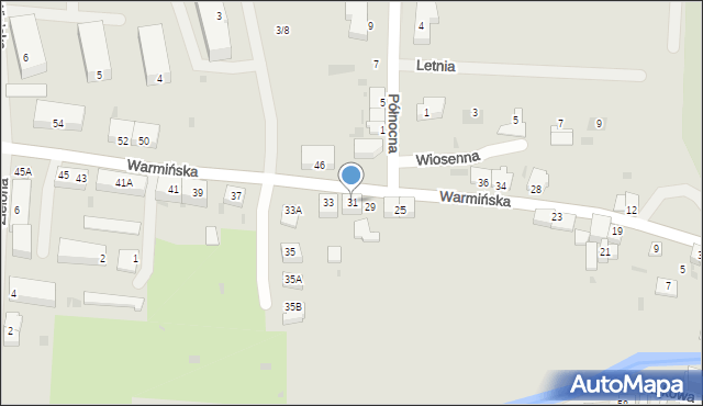 Barczewo, Warmińska, 31, mapa Barczewo