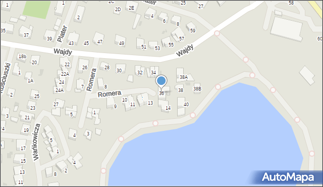 Bartoszyce, Wajdy Andrzeja Witolda, 36, mapa Bartoszyce