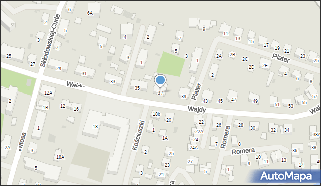 Bartoszyce, Wajdy Andrzeja Witolda, 37, mapa Bartoszyce