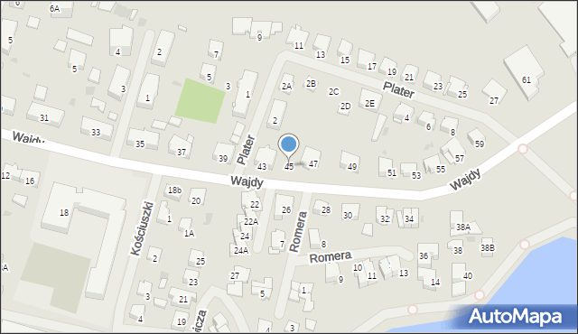 Bartoszyce, Wajdy Andrzeja Witolda, 45, mapa Bartoszyce