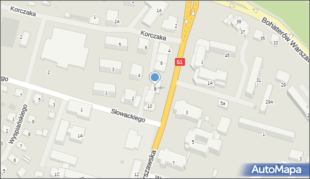 Bartoszyce, Warszawska, 8, mapa Bartoszyce