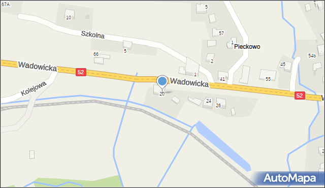 Barwałd Dolny, Wadowicka, 20, mapa Barwałd Dolny