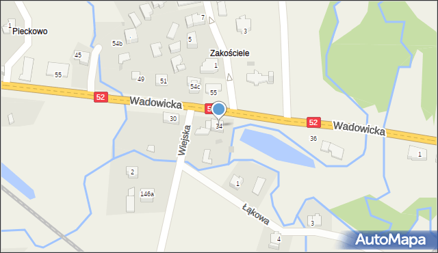 Barwałd Dolny, Wadowicka, 34, mapa Barwałd Dolny