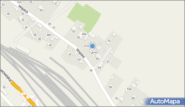 Bełżec, Wąska, 47, mapa Bełżec