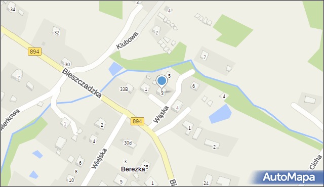 Berezka, Wąska, 3, mapa Berezka