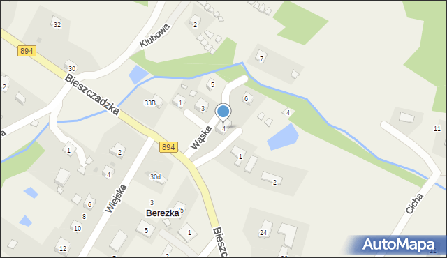Berezka, Wąska, 4, mapa Berezka