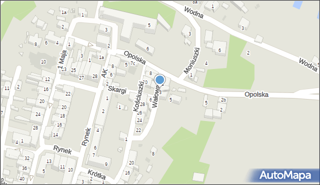 Biała, Wałowa, 3, mapa Biała