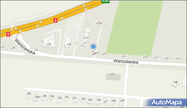 Biała Podlaska, Warszawska, 125, mapa Białej Podlaskiej