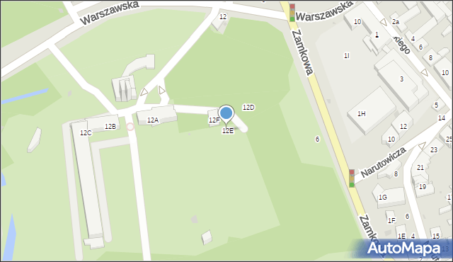 Biała Podlaska, Warszawska, 12E, mapa Białej Podlaskiej