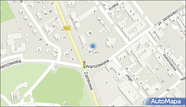 Biała Podlaska, Warszawska, 3, mapa Białej Podlaskiej