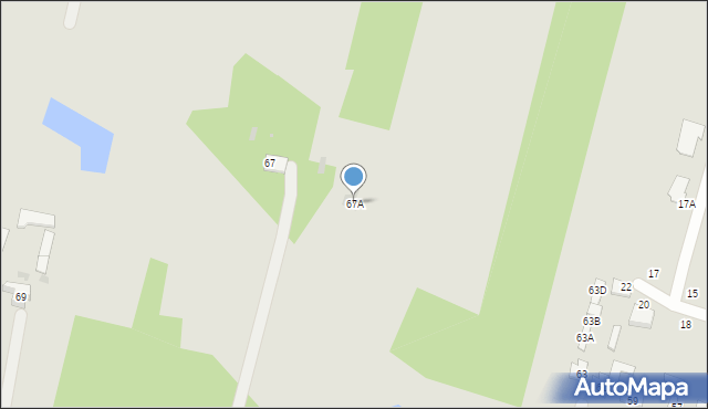 Biała Podlaska, Warszawska, 67A, mapa Białej Podlaskiej