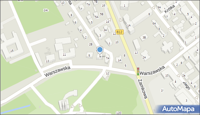 Biała Podlaska, Warszawska, 7, mapa Białej Podlaskiej