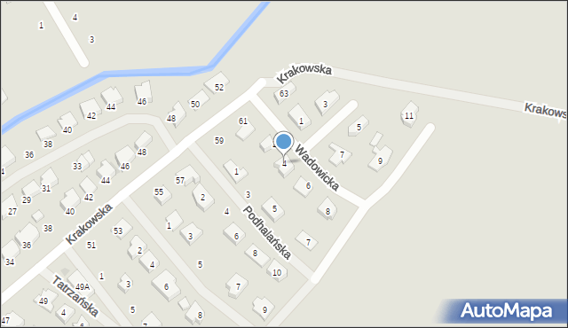 Białogard, Wadowicka, 4, mapa Białogard