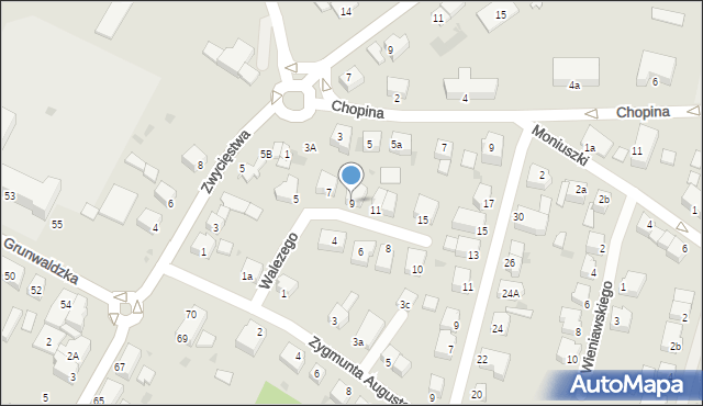 Białogard, Walezego Henryka, 9, mapa Białogard