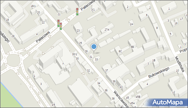 Białystok, Warszawska, 31A, mapa Białegostoku