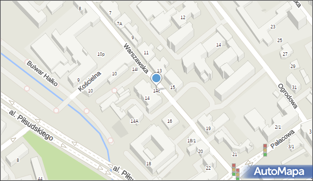 Białystok, Warszawska, 14c, mapa Białegostoku