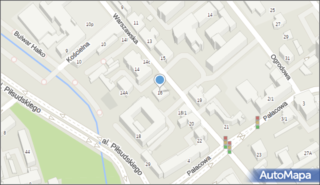 Białystok, Warszawska, 16, mapa Białegostoku