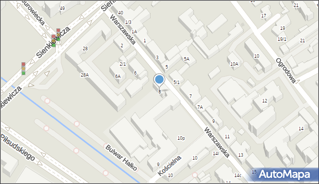 Białystok, Warszawska, 8, mapa Białegostoku