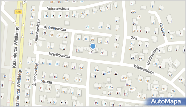 Białystok, Wańkowicza Melchiora, 19, mapa Białegostoku