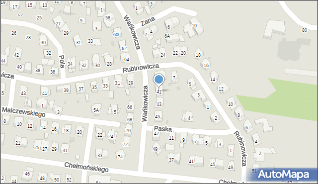 Białystok, Wańkowicza Melchiora, 41, mapa Białegostoku