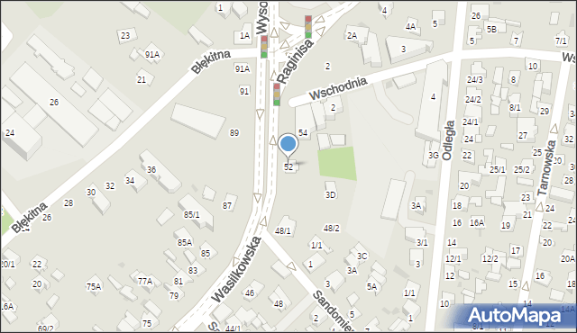 Białystok, Wasilkowska, 52, mapa Białegostoku
