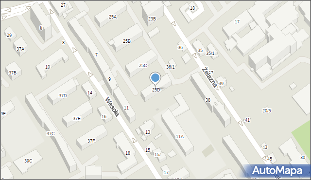 Białystok, Waszyngtona Jerzego, 25D, mapa Białegostoku