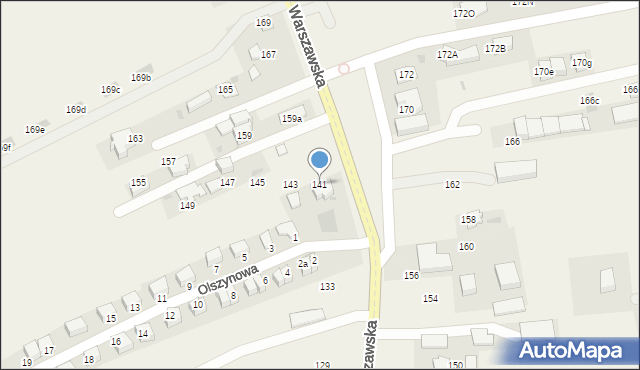 Bibice, Warszawska, 141, mapa Bibice