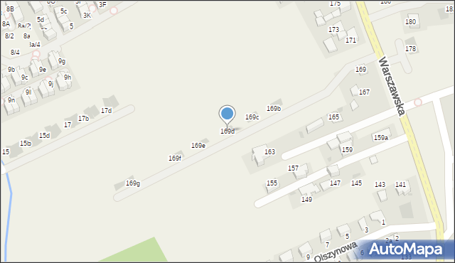 Bibice, Warszawska, 169d, mapa Bibice