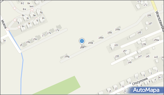 Bibice, Warszawska, 169f, mapa Bibice