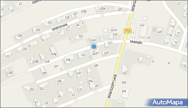 Bibice, Warszawska, 213, mapa Bibice